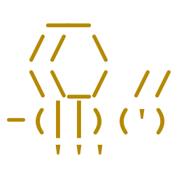 bee Une abeille en caractères ASCII.